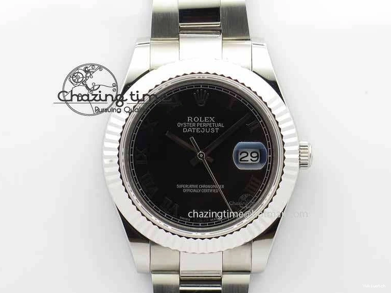 SS Maker Dial Roman On 41mm Edition SS Markers Black SA3136 BP II DateJust Bracelet Best 0327